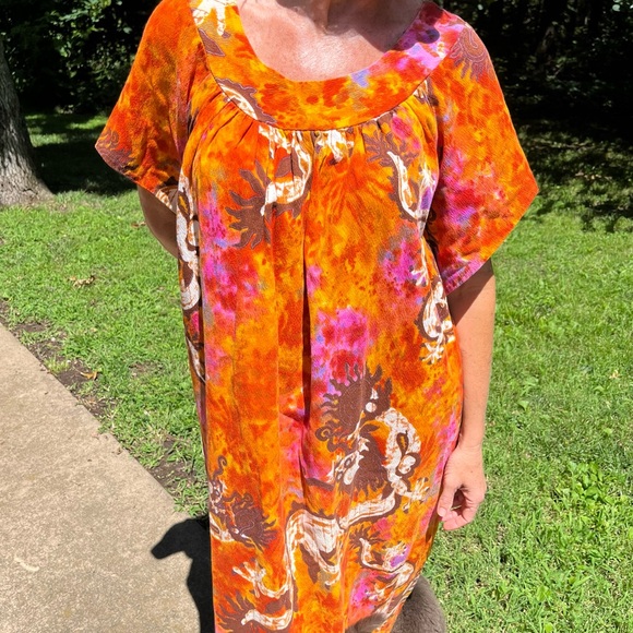 1960’s - 1970’s Vintage Caftan MuuMuu - Picture 8 of 14